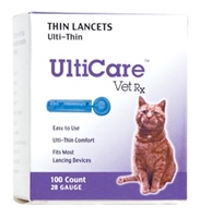 UltiMed 6128, ULTIMED ULTRICARE VETRX DIABETES CARE LANCETS Lancet, 28G, 100/bx, BX