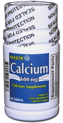 Major Pharmaceuticals 700052, MAJOR CALCIUM SUPPLEMENT Calcium Carb Tablets, 600mg, 60s, Compare to Caltrate, NDC# 00904-3232-52, EA