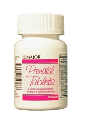 Major Pharmaceuticals 700734, MAJOR MULTIVITAMINS Prenatal Tablets, 30s, Compare to Stuartnatal, NDC# 00904-5313-46, EA