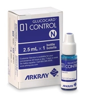 Arkray USA 740006, ARKRAY GLUCOCARD 01 METER Control Solution, 1 Bottle Normal, 1 Bottle High, CLIA Waived (Expiry date lead 90 days), EA