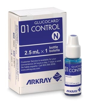 Arkray USA 740006, ARKRAY GLUCOCARD 01 METER Control Solution, 1 Bottle Normal, 1 Bottle High, CLIA Waived (Expiry date lead 90 days), EA