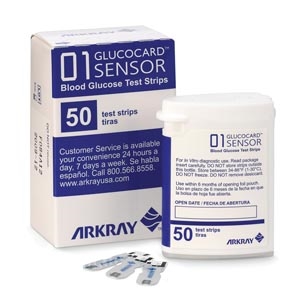 Arkray USA 740050, ARKRAY GLUCOCARD 01 METER GLUCOCARD Sensor Test Strips, 50 Count, CLIA Waived (Expiry date lead 60 days), EA