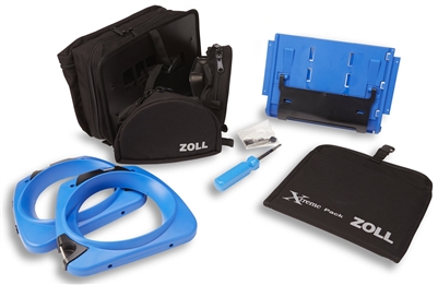 ZOLL 8000-0595-01, XTREME PACK II CARRY CASE, MOLDED RUBBER CASE WITH REAR AND SIDE POCKETS, Xtreme Pack II Carry Case, Molded Rubber Case with Rear and Side Pockets for use with Hands-Free Defibrillation