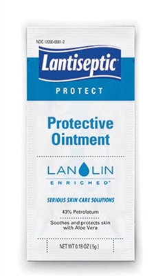 Santus LLC 812, SANTUS LANTISEPTIC DAILY CARE SKIN PROTECTANT Aloe Vera Protective Ointment, 5g Packette, NDC# 12090-0081-2, 144/cs, CS