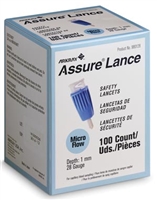 Arkray USA 980128, ARKRAY ASSURE LANCE SAFETY LANCETS Lancet, 28G x 1mm, Light Blue, 100/bx, BX