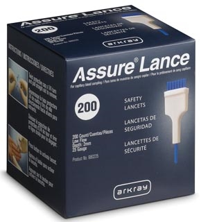 Arkray USA 980225, ARKRAY ASSURE LANCE LOW FLOW LANCETS Low Flow 25G Lancets x 2mm, 200/bx, BX