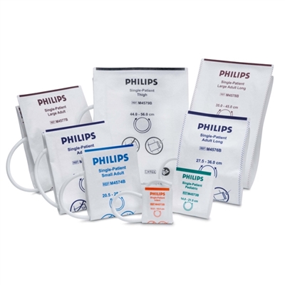 Philips Healthcare 989803148041, M4576B, Gentle Care Cuff, Adult XL, 1-tube, Soft Disp Cuff, 1 Hose
