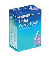 Owen Mumford AT0465, OWEN MUMFORD UNILET BRAND LANCETS Unilet ComforTouch Lancet, Ultra Thin, 30G, Purple, 100/bx, BX