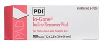 PDI - Professional Disposables, Intl. B47000, PDI IO-GONE IODINE REMOVER PAD IO-GONEIodine Remover Pad, 1/pk, 100 pk/bx, 10 bx/cs (136 cs/plt) (US Only), CS
