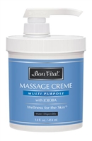 Hygenic/Performance Health BVMPC14Z, HYGENIC/PERFORMANCE HEALTH BON VITAL MULTI-PURPOSE MASSAGE CREME Multi-Purpose Massage CrEme, 14 oz Jar with Pump, 6/cs, CS