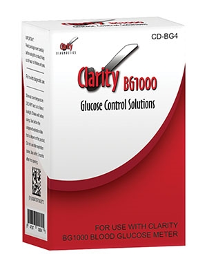 Clarity Diagnostics, LLC CD-BG4, CLARITY DIAGNOSTICS GLUCOSE Clarity BG1000 Glucose Controls Set, (1) Vial of Normal, (1) Vial of High Controls, 1/bx, BX