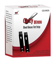 Clarity Diagnostics, LLC CD-BG5, CLARITY DIAGNOSTICS GLUCOSE Clarity BG1000 Blood Glucose Meter Strips, 50/bx, BX