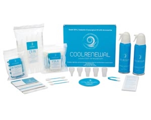 Cool Renewal, LLC CR-K, COOL RENEWAL FREEZE KIT 130 Freeze Kit, With Applicators, 2 170mL Canisters of Cryogen, 2 Extender Tubes, 60 Assorted Foam Tipped Applicators (20 Each Size), 50 Isolation Funnels (10 Each Size), 10 Skin Tag Tweezers, Instructions f