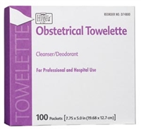 PDI - Professional Disposables, Intl. D74800, PDI HYGEA OBSTETRICAL TOWELETTE Obstetrical Towelette, 7.75" x 5", 1/pk, 100 pk/bx, 10 bx/cs (63 cs/plt) (US Only), CS