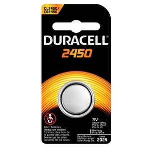 Duracell DL2450BPK, DURACELL PROCELL LITHIUM BATTERY Battery, Lithium, Size DL2450, 3V, 6/bx (UPC# 66186), BX