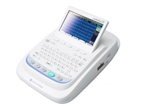 Nihon Kohden ECG-2350, Cardiofax M Easy-to-view color LCD - 7.0 inch color backlit LCD lets you view simultaneous 12-lead ECG waveform and the data more easily. Adjustable display provides you smooth operation and enhanced visibility.