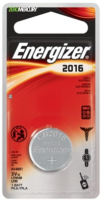 Energizer Battery ECR2016BP, ENERGIZER WATCH & ELECTRONIC BATTERY Watch Battery, 3V, 1 Blister Card, 6 card/bx, BX
