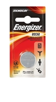 Energizer Battery ECR2032BP, ENERGIZER INDUSTRIAL BATTERY - LITHIUM Battery, Lithium, 3V Miniature Coin, 1/blister card, 6 cards/bx, BX