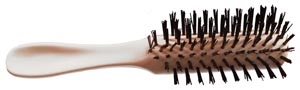 New World Imports HB, NEW WORLD IMPORTS HAIRBRUSH Adult Hairbrush, 7 Rows of Nylon Bristles, White, 24/pk, PK