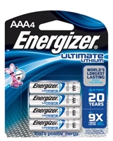 Energizer Battery L92BP-4, ENERGIZER INDUSTRIAL BATTERY - LITHIUM Battery, AAA, Lithium, Industrial, 4/pk, 6 pk/bx, BX