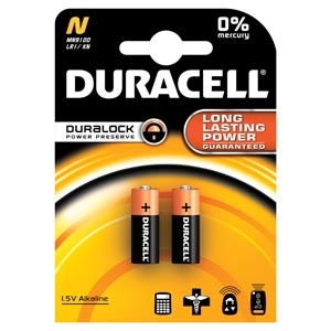 Duracell MN9100B2PK, DURACELL PHOTO BATTERY Battery, Alkaline, Size N, 1.5V, 2/pk, 6/bx (UPC# 66200) (4133366200), BX