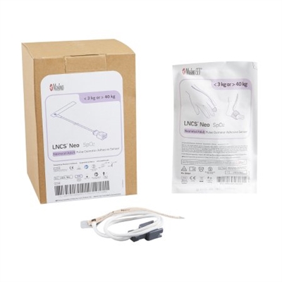 2329 Masimo, LNCS Neo, Neonatal Adhesive Sensors, 18 in., 20/box (<3 or >40kg) Box 20
