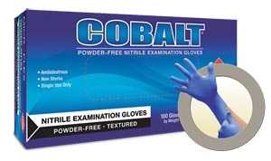 Microflex Corporation N193, MICROFLEX COBALT POWDER-FREE NITRILE EXAM GLOVES Exam Gloves, PF Nitrile, Textured, Blue, Large, 100/bx, 10 bx/cs (For Sale in US Only), CS