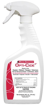 Micro-Scientific, USA OCS12-024, MICRO-SCIENTIFIC OPTI-CIDE3 DISINFECTANT Opti-Cide3 Disinfectant, 24 oz Spray Bottle, 12/cs (LTD QTY Hazmat Item) (Cannot Ship Air) (72 cs/plt), CS