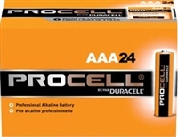 Duracell PC2400BKDCS, DURACELL PROCELL ALKALINE BATTERY Battery, Alkaline, Size AAA, 24/bx, (UPC# 53648), BX