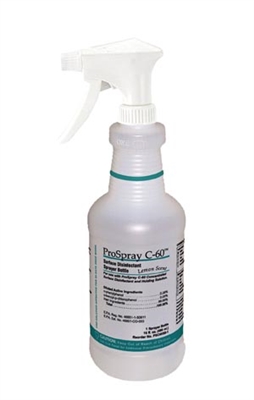 Certol PSC60SB, CERTOL PROSPRAY C-60 Accessories: Empty 16 oz Spray Bottle Labeled to Meet OSHA Guidelines, Includes Spray Head & Squirt Top, 6/cs, CS