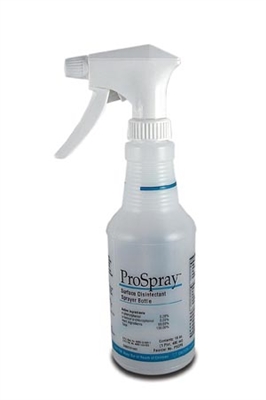Certol PSCPS, CERTOL PROSPRAY SURFACE CLEANER/DISINFECTANT Accessories: Empty 16 oz Spray Bottle Labeled to Meet OSHA Guidelines, Includes Spray Head & Squirt Top, 6/cs, CS