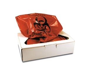 Certol PW1505, CERTOL INFECTIOUS WASTE COLLECTION BAG Infectious Waste Collection Bag, 12 Gal, 17 x 7" x 30", 100/cs, CS