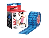 RockTape, Inc. RCT100-ARG-OS, ROCKTAPE KINESIOLOGY TAPE Kinesiology Tape, Continuous Roll, 2" x 16.4ft, Blue Argyle print, Latex Free, 6 rolls/bx (Products cannot be sold on Amazon.com or any other 3rd party platform), B