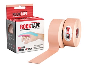 RockTape, Inc. RCT100-BG-DT, ROCKTAPE DIGIT TAPE DigiTape, 1" x 16.4ft, Beige, Latex Free, 2 rolls/bx, 6 bx/carton (Products cannot be sold on Amazon.com or any other 3rd party platform), CTN