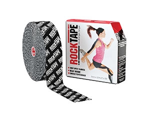 RockTape, Inc. RCT100-BKLG-LG, ROCKTAPE KINESIOLOGY TAPE Kinesiology Tape, Bulk, 2" x 105ft, Black Logo print, Latex Free, 1 roll/bx (Products cannot be sold on Amazon.com or any other 3rd party platform), BX