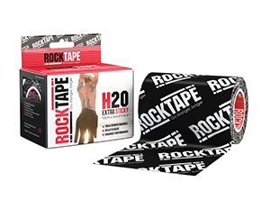 RockTape, Inc. RCT100-BKLGH2O-MBD, ROCKTAPE BIG DADDY KINESIOLOGY  TAPE Kinesiology Tape, Mini Big Daddy H2O, Continuous Roll, 4" x 16.4ft, Black Logo print, Latex Free, 1 roll/bx (Products cannot be sold on Amazon.com o