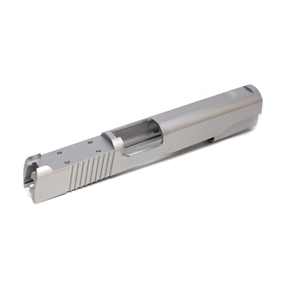 1911 Government Stainless .45 ACP Slide with Tactical Style Rear and Top Serrations and RMR Rear Sight Cut