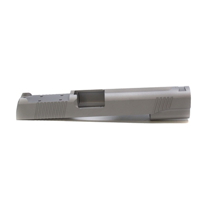 1911 Government Stainless .45 ACP Slide with Tactical Style Front, Rear, and Top Serrations and RMR Rear Sight Cut