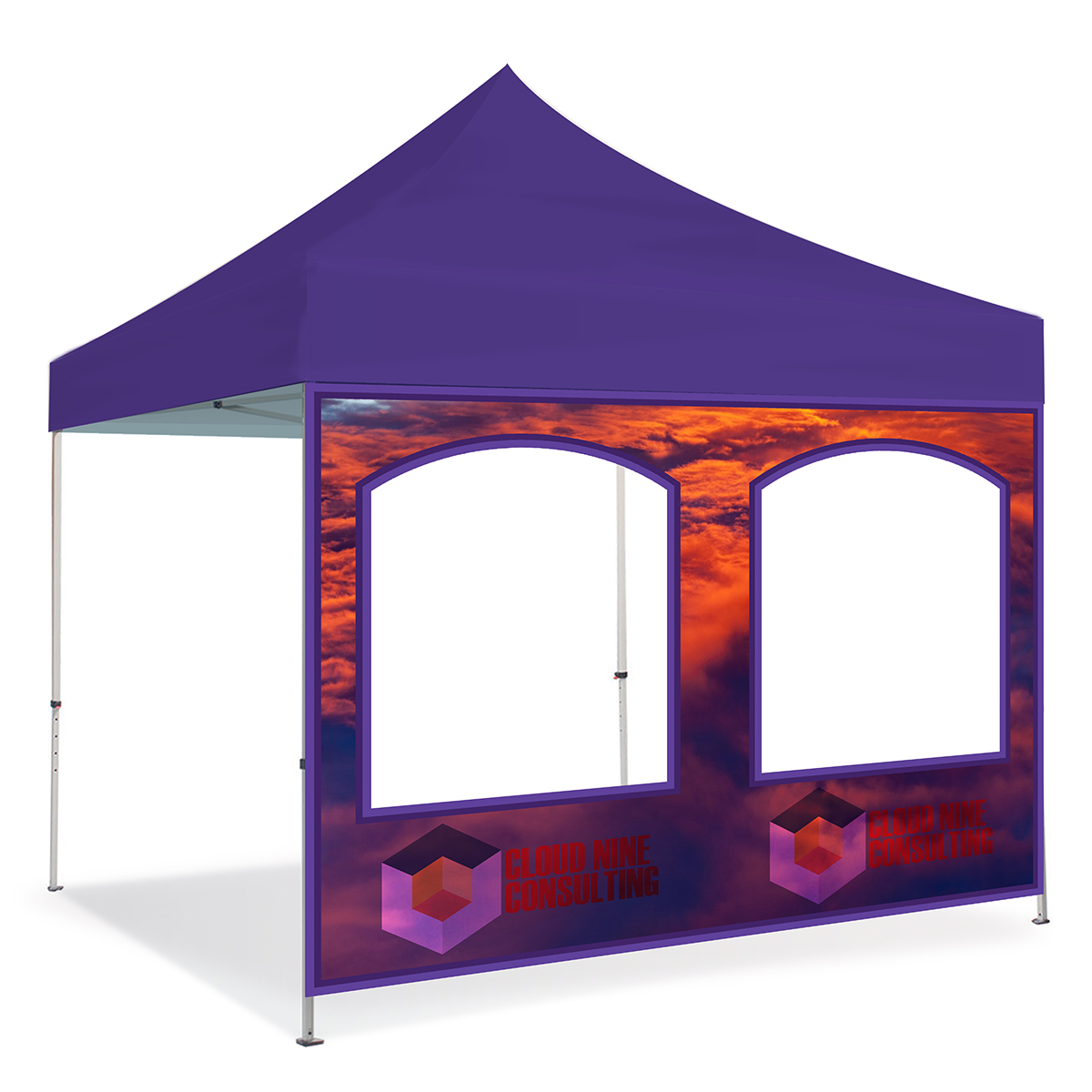 10ft Pop Up Canopy Wall - Double Window