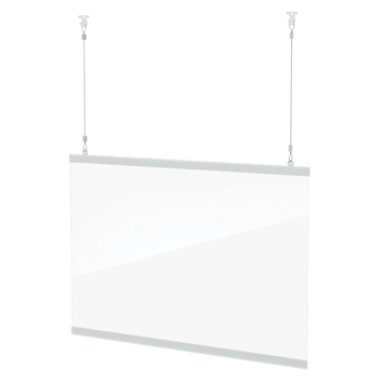 Clear Hanging Shield 56â€ x 22â€
