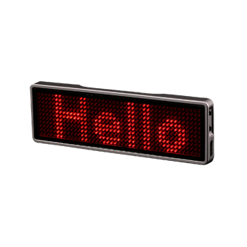 LED Name Tag - Red