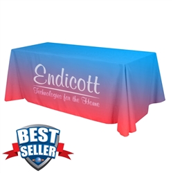 Standard 8ft Table Throw - Full Color - 3 sided