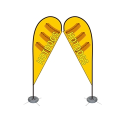 Double Sided Teardrop Flag - Medium