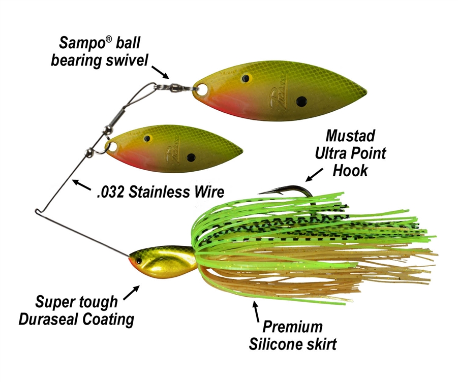 Picasso Spinnerbaits Double Willow Painted Blades