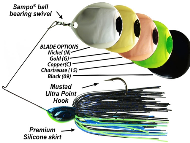 Picasso Spinnerbaits Night Time Thumper Dbl Co