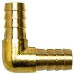 Brass Fitting Elbow Hose Barb x Hose Barb