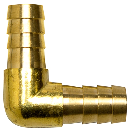 Brass Fitting Elbow Hose Barb x Hose Barb