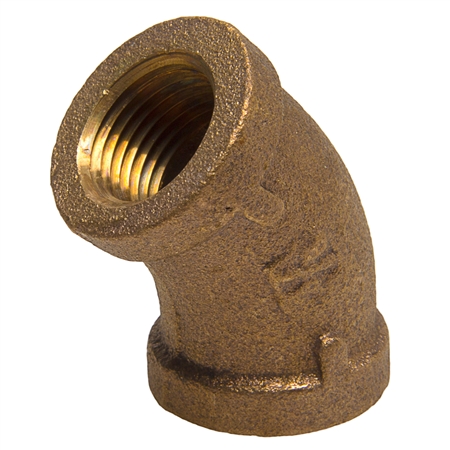 45Â° Elbow - Threaded - Bronze