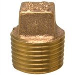 Bronze Threaded Square Head Cored Plug