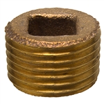 Bronze Threaded Counter Sunk - Square Plug